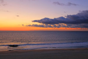 Sand Sea and Sky at Sunrise